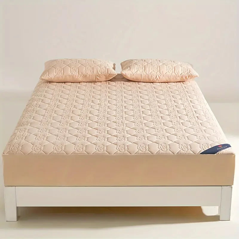 Protector de colchón impermeable (sin fundas de almohada), sábana bajera suave y transpirable con bolsillo profundo para cama individual o doble, 1 ud.