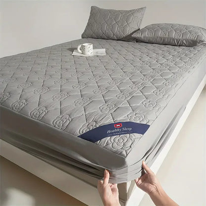 Protector de colchón impermeable (sin fundas de almohada), sábana bajera suave y transpirable con bolsillo profundo para cama individual o doble, 1 ud.